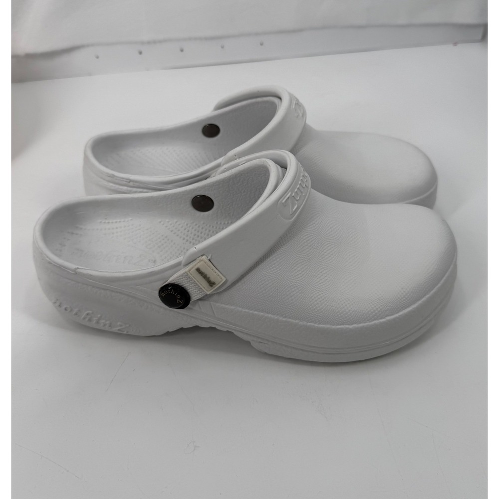 nothinZ Clogs Unisex L10 M8 White Slip On Comfort Nursing Chef Work Shoes